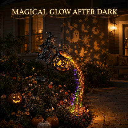 WitchGlow Halloween Solar Garden Light