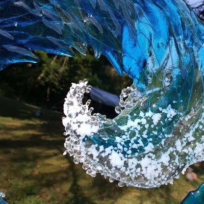 Ocean Wave Fused Sculpture
