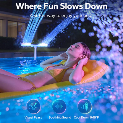 POOLHACKER Solar Pool Fountain Light for for Above & Inground Pools