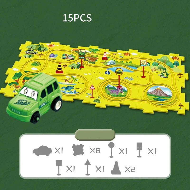 🔥Black Friday Sale 50% Off🧩Children's Educational Puzzle Track Car Play Set