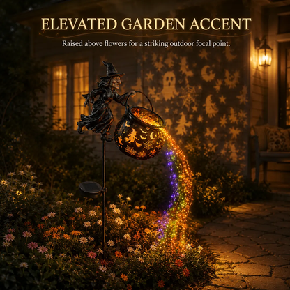 WitchGlow Halloween Solar Garden Light