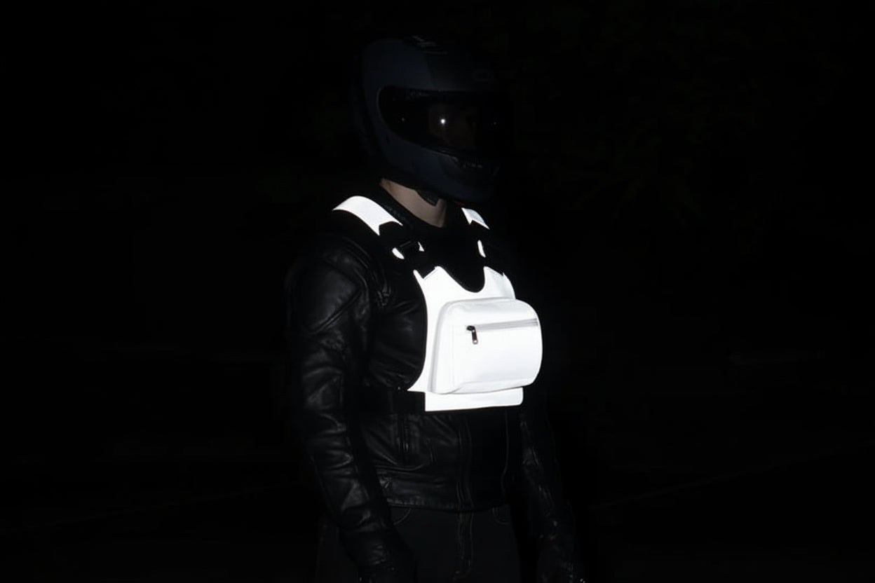 NightRider™ Reflective Motorcycle Chest Rig