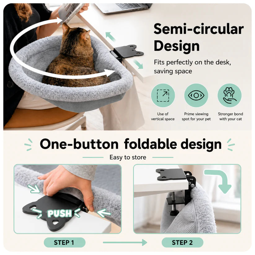 CozyCling Desk Cat Hammock