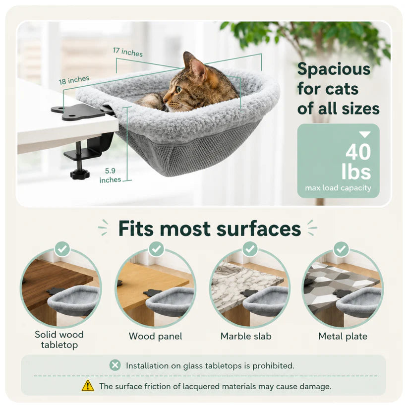 CozyCling Desk Cat Hammock