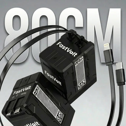 FastVolt 2-in-1 Retractable Fast Charger Cable