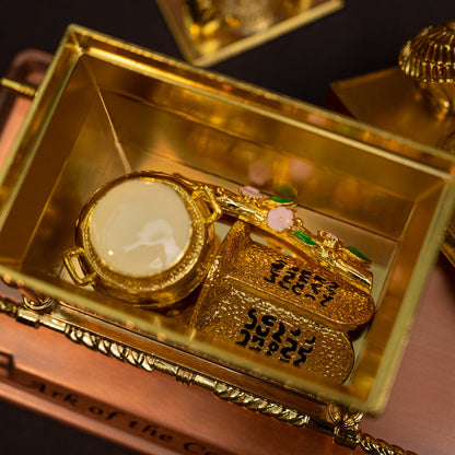 The Ark Of the Covenant Home Decoration Christian Decor Religious Gift(Gold plated copper)