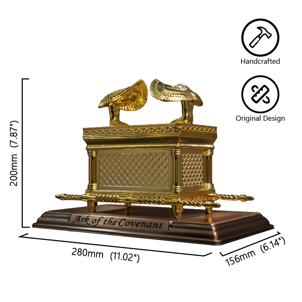 The Ark Of the Covenant Home Decoration Christian Decor Religious Gift(Gold plated copper)