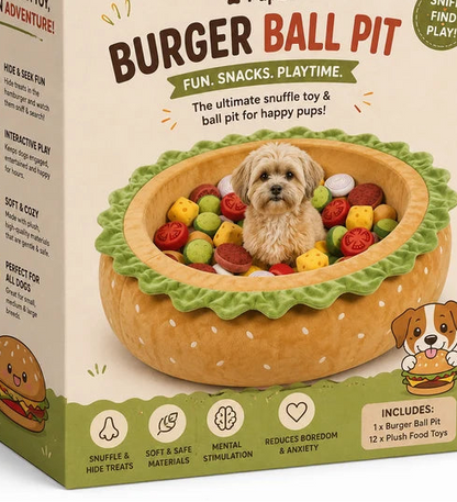 BurgerBounce™ Interactive Dog Ball Pit
