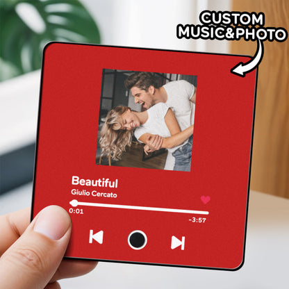 Custom Music Fridge Magnet, Custom Photo Fridge Magnet, Can Play Songs And Adjust The Volume