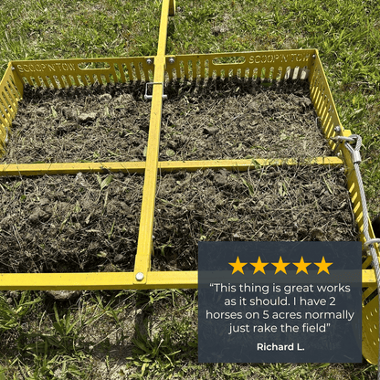 Scoop'N'Tow 2-in-1 Manure Scooper / Paddock Field Cleaner + Trailer