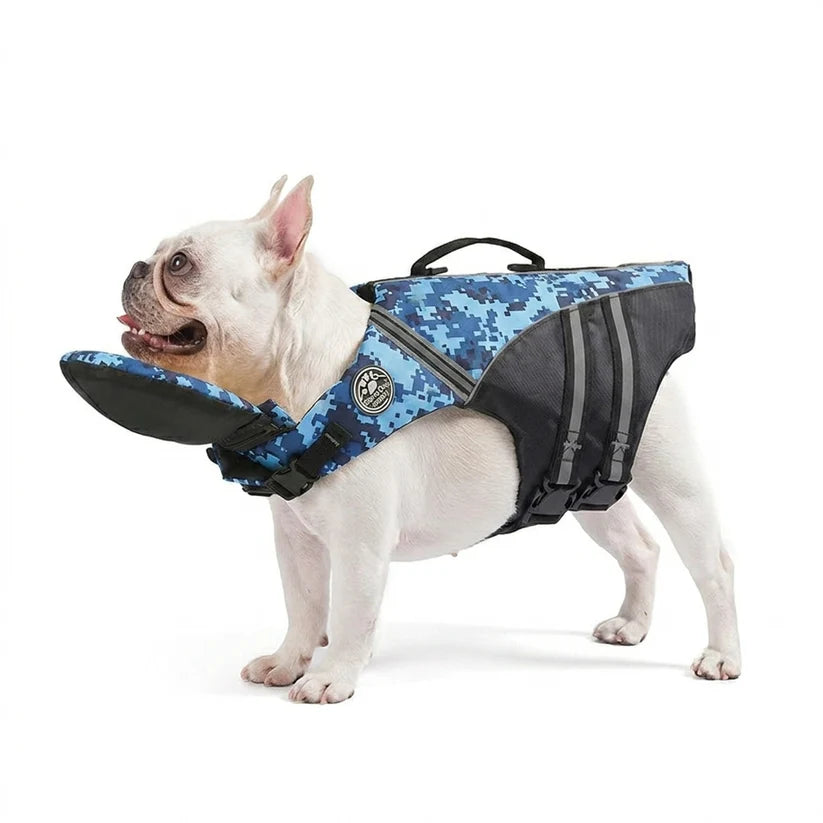 Dog Life Jacket – Adjustable Pet Swimming Vest with Chin Support & Rescue Handle