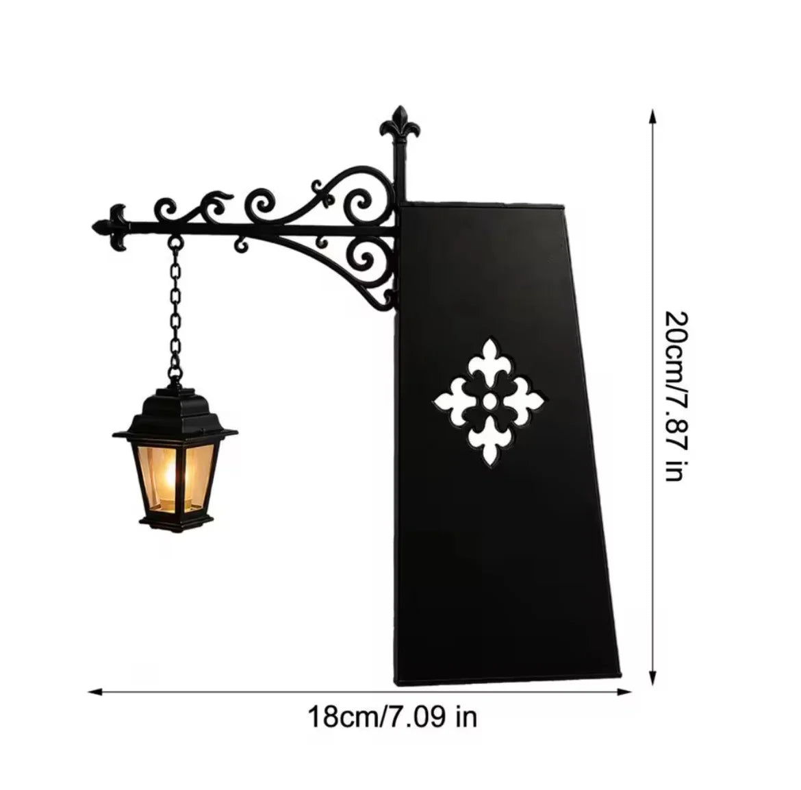 Vintage Bookshelf Lantern Light