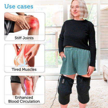 Heated Knee Massager with Heating Pad for Knee Pain Relief, Knee Warmers Wrap, FSA or HSA Eligible, Heated Knee Pad for Men Women Elders
