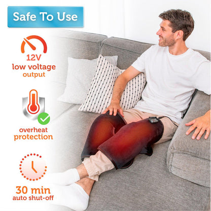 Heated Knee Massager with Heating Pad for Knee Pain Relief, Knee Warmers Wrap, FSA or HSA Eligible, Heated Knee Pad for Men Women Elders