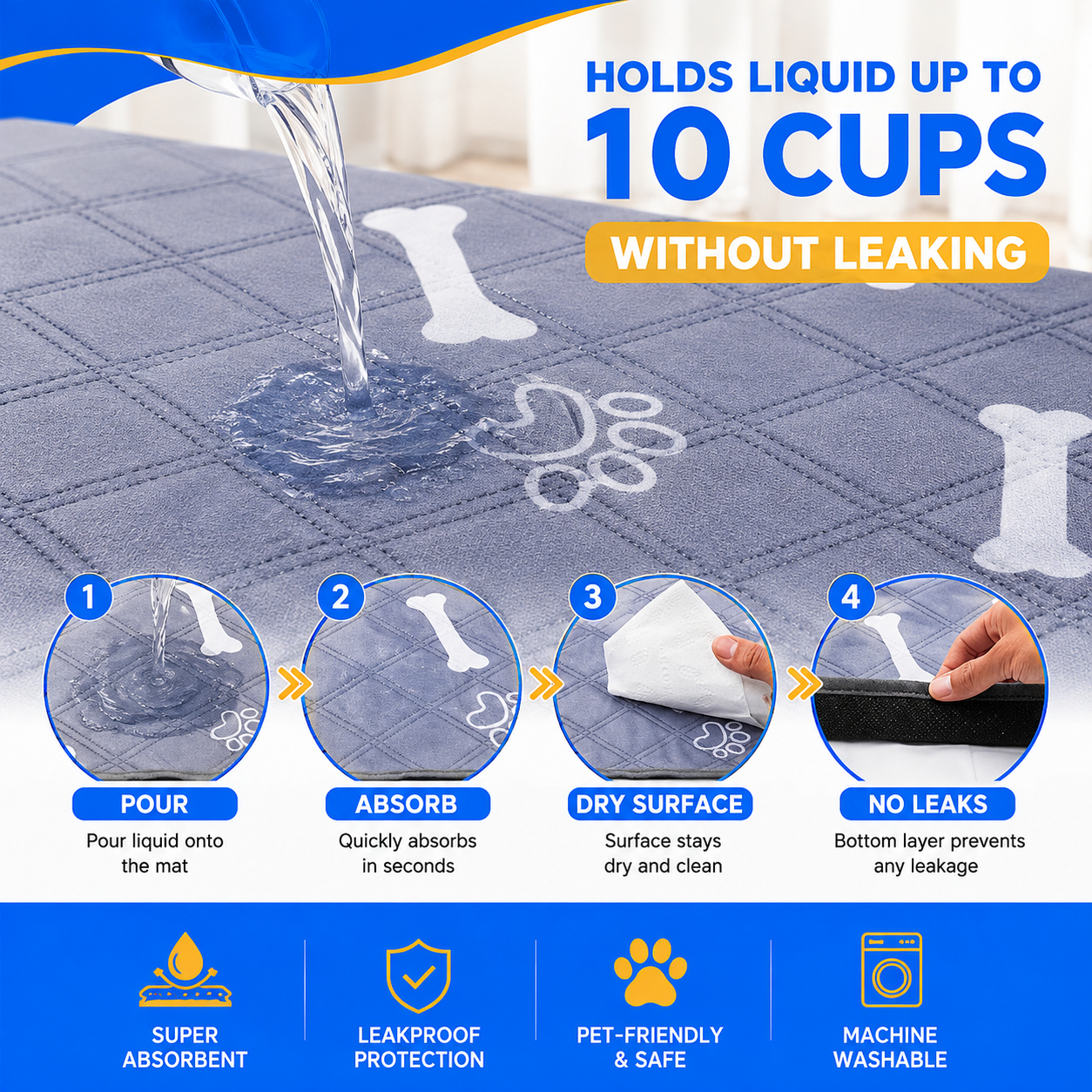 PawShield Washable Pet Pee Pad