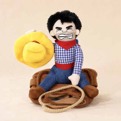Cowboy Pup Rider – Funny Cowboy Dog Costume with Plush Rider for Dogs