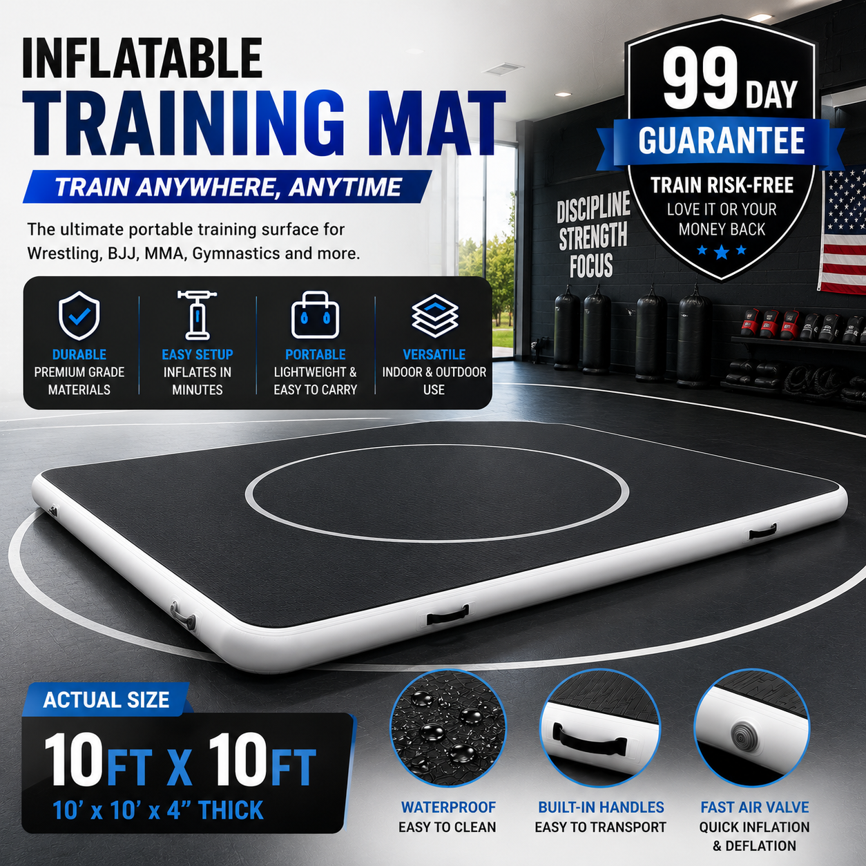 🥋 Ultimate Inflatable Grappling Mat