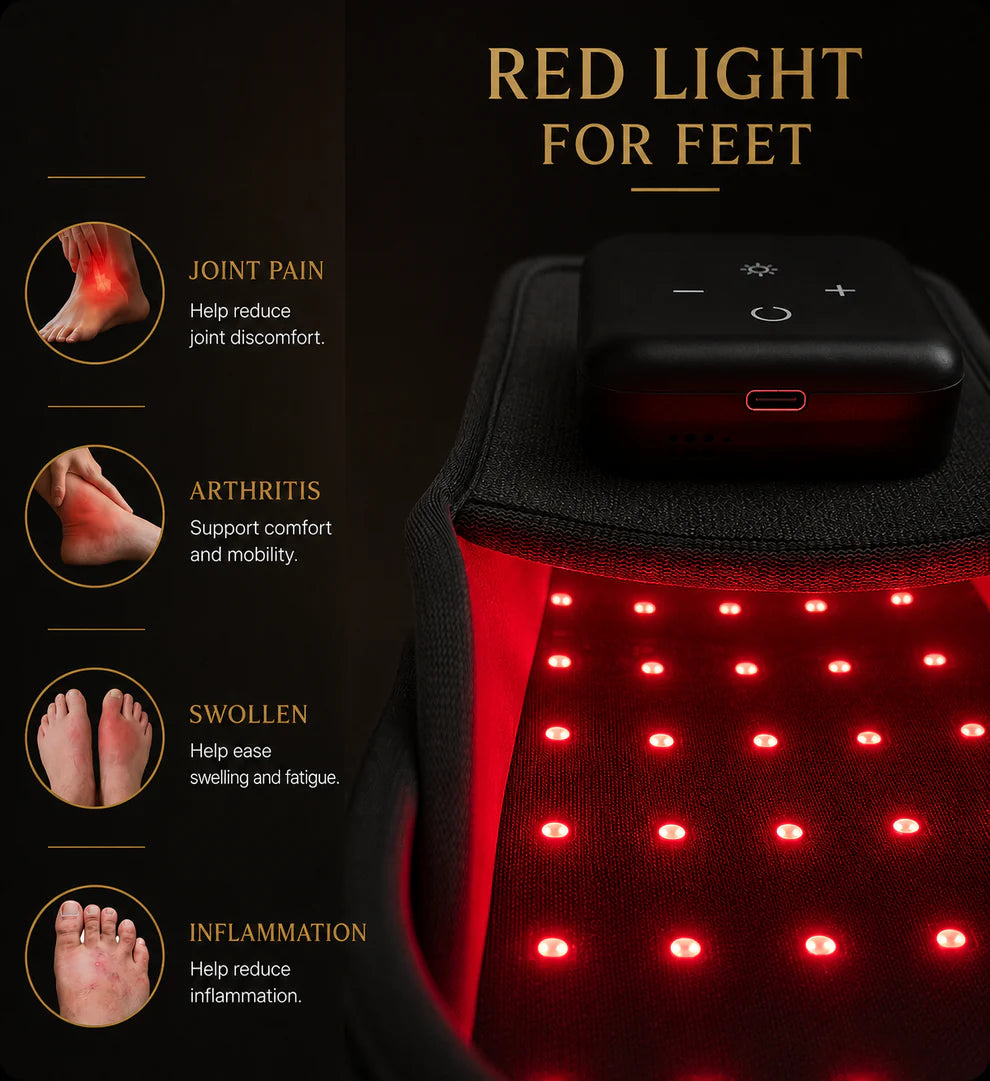 Red Light Slippers – Comfortable Light Therapy Foot Slippers for Relaxation & Daily Comfort