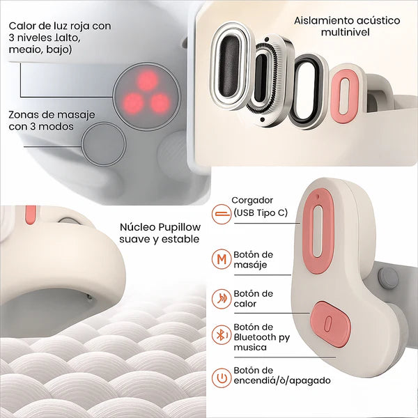 3-in-1 Massage - Heat - Earphone