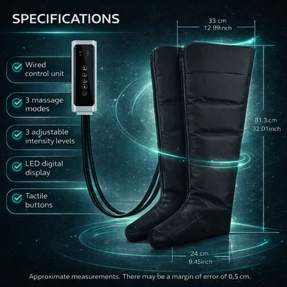 Air Compression Leg Massager for Circulation, Recovery & Pain Relief