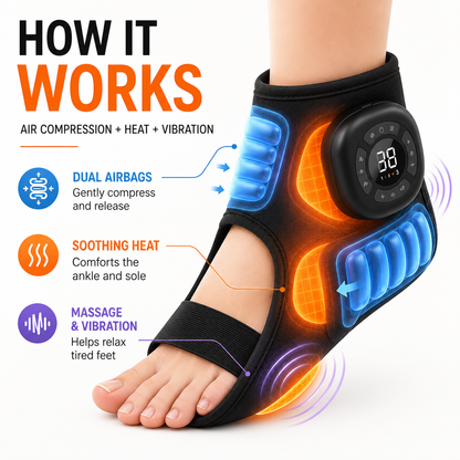 Heated Foot & Ankle Compression Massager