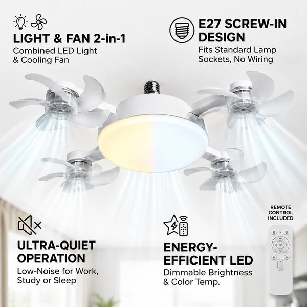 AirGlow Remote Ceiling Fan Light