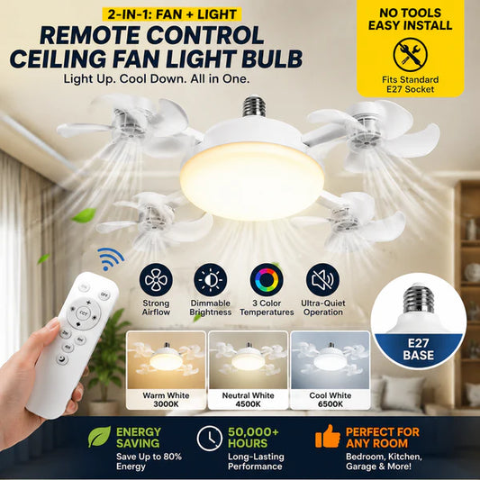 AirGlow Remote Ceiling Fan Light