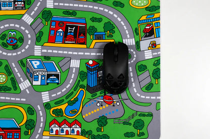 RoadPlay Mouse Pad™ – Colorful City Road Mouse Pad for Office, Gaming & Kids' Desks