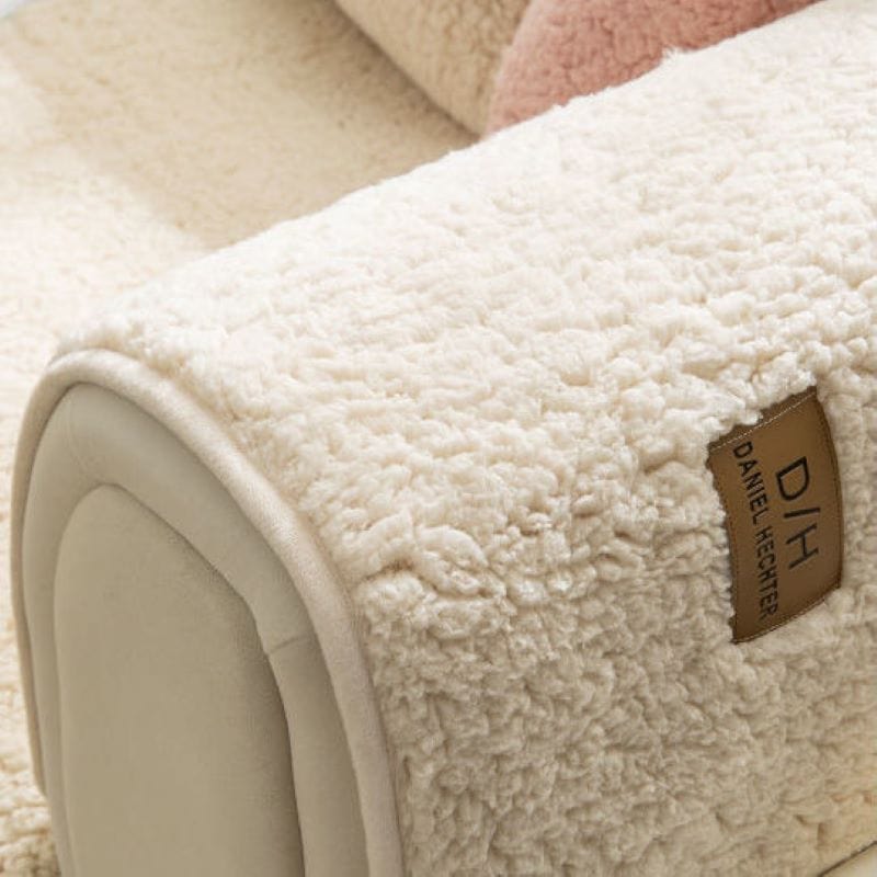 Waterproof Thick Fuzzy Sherpa Fleece Non-Slip Sofa Cover