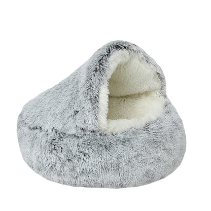 CozyNook Plush Fluffy Dog and Cats Round Bed