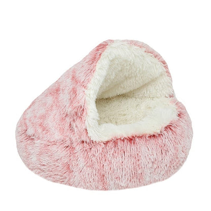 CozyNook Plush Fluffy Dog and Cats Round Bed