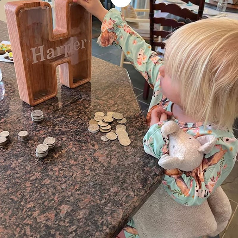 Big Piggy Bank-Wood Gift For Kids