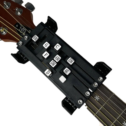 Guitar chord presser and learning assistant tool
