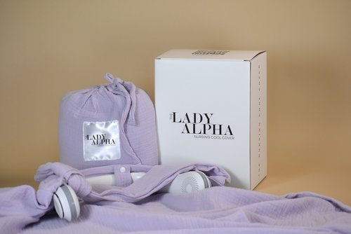 The Lady Alpha Nursing Cool Cover with Built-in Fan | LAVENDER BREEZE