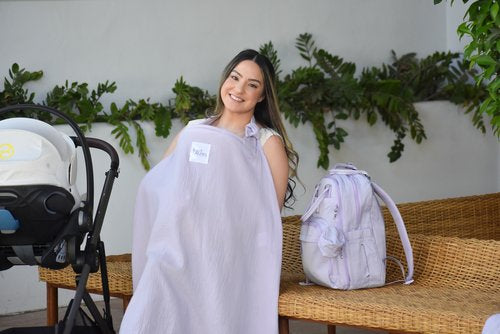 The Lady Alpha Nursing Cool Cover with Built-in Fan | LAVENDER BREEZE