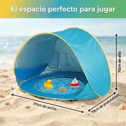 Pop-Up Baby Beach Tent with Splash Pool