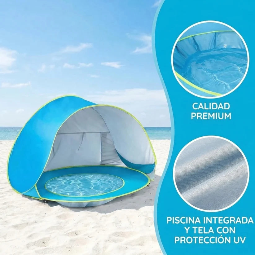 Pop-Up Baby Beach Tent with Splash Pool
