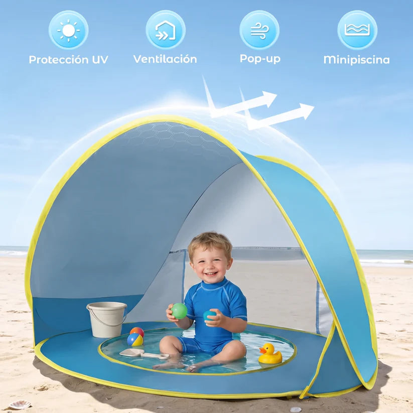 Pop-Up Baby Beach Tent with Splash Pool