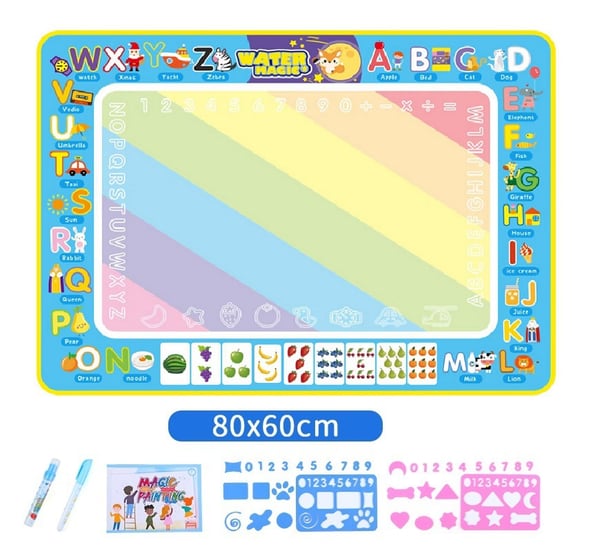 🎁😍Water Doodle Mat ,Aqua Painting Drawing Mat Mess Free Learning Toy Mat💕