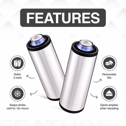 Stainless Steel Double Tactical Reload Can Holder