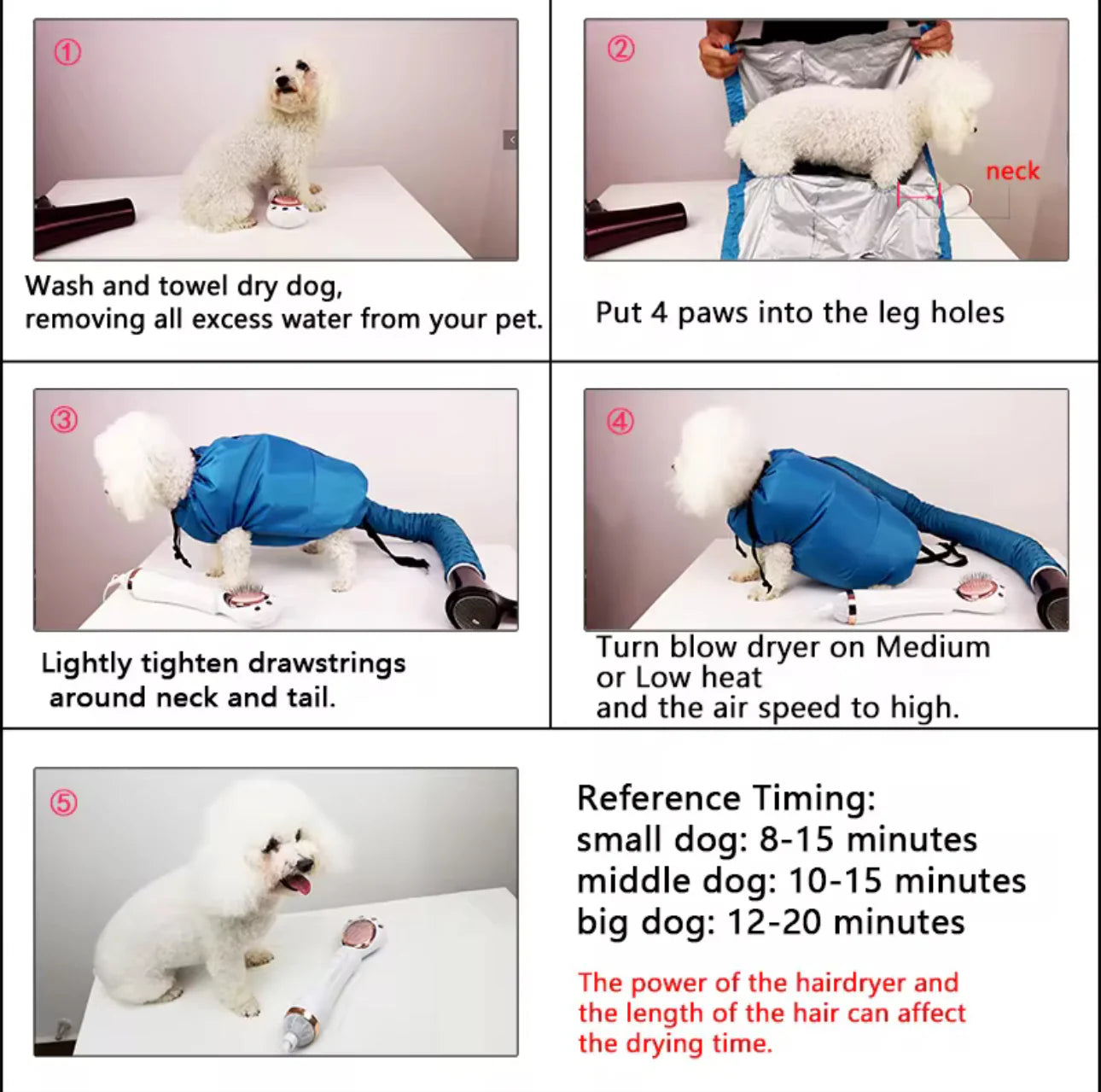 Pet Drying Bag