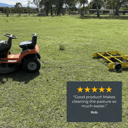 Scoop'N'Tow 2-in-1 Manure Scooper / Paddock Field Cleaner + Trailer