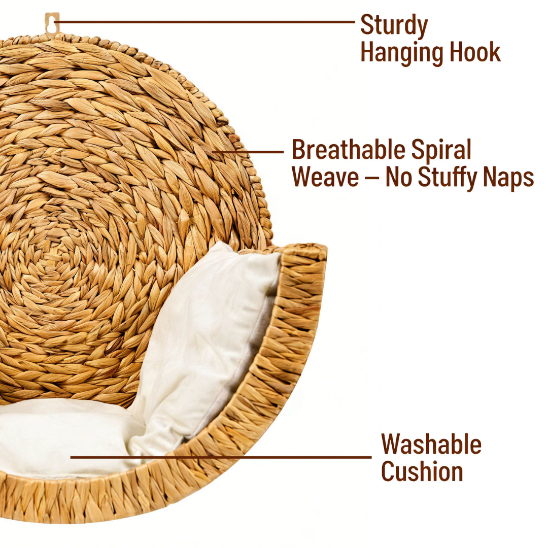 CozyWhiskers - Handwoven Cat Bed