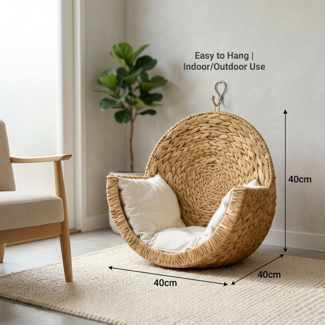CozyWhiskers - Handwoven Cat Bed