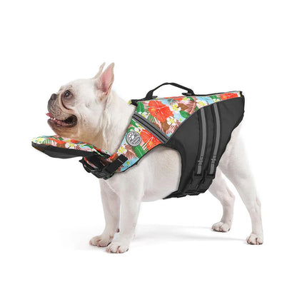 Dog Life Jacket – Adjustable Pet Swimming Vest with Chin Support & Rescue Handle