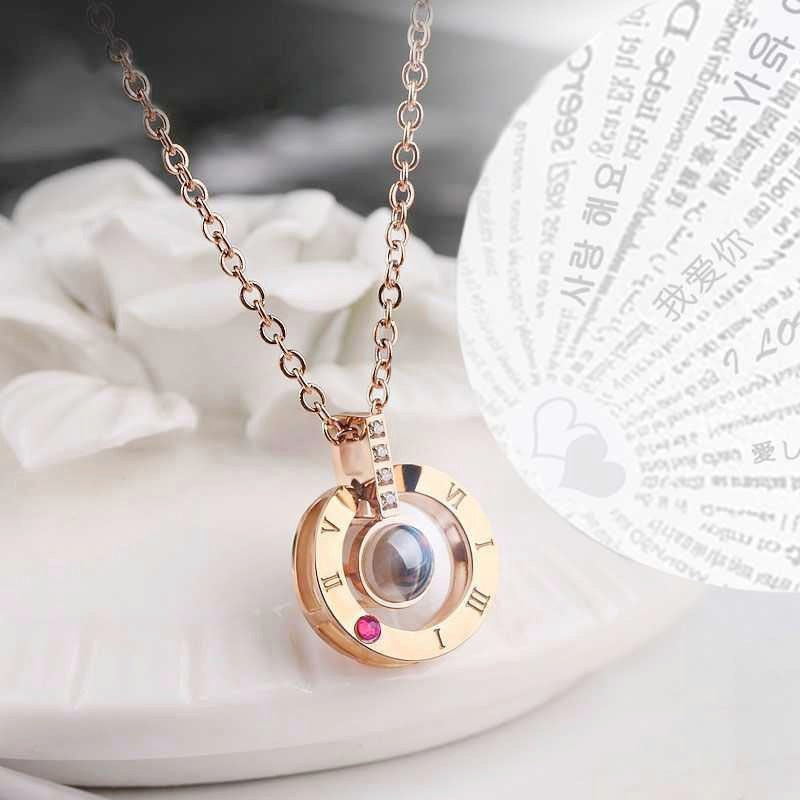 GENOSOS ETERNAL LOVE NECKLACE WITH ROSE BOX