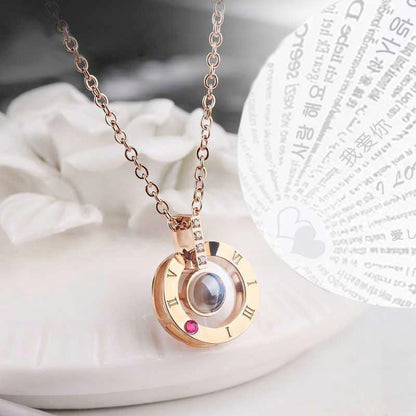 GENOSOS ETERNAL LOVE NECKLACE WITH ROSE BOX