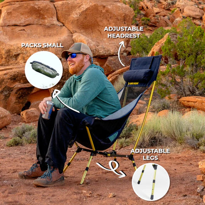 Adjustable High-Back Camping Chair