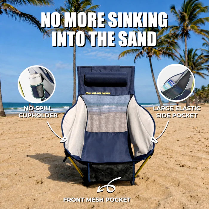 Adjustable High-Back Camping Chair