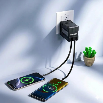 FastVolt 2-in-1 Retractable Fast Charger Cable